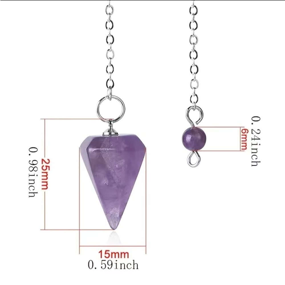 Amethyst 🎄 stone pendulum divination scrying tool - Picture 6 of 7